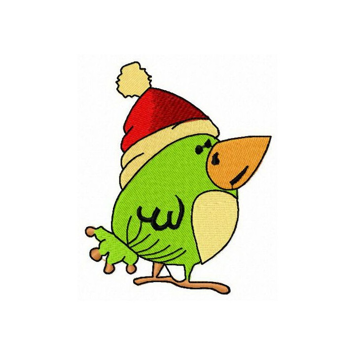 Green birdie embroidery design - Embroidery Design