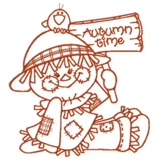 Friendly scarecrow 3 embroidery design - Embroidery Design