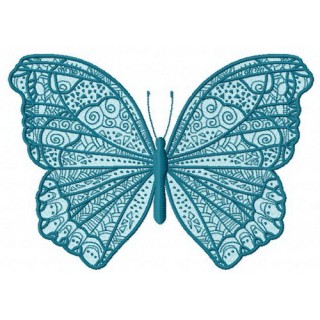 Night blue butterfly embroidery design - Embroidery Design