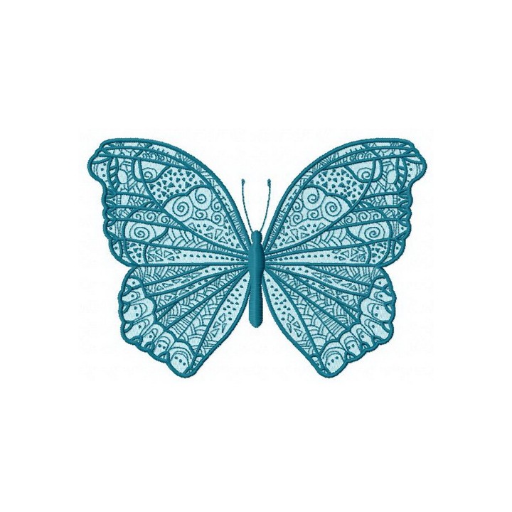 Night blue butterfly embroidery design - Embroidery Design