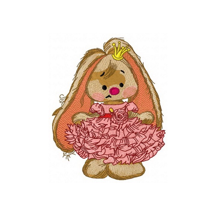 Bunny Mi little princess embroidery design - Embroidery Design