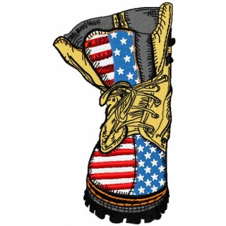 American military boot embroidery design - Embroidery Design