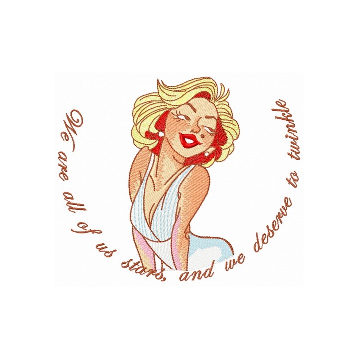 We are all of us stars and we deserve to twinkle 3 embroidery design - Embroidery Design