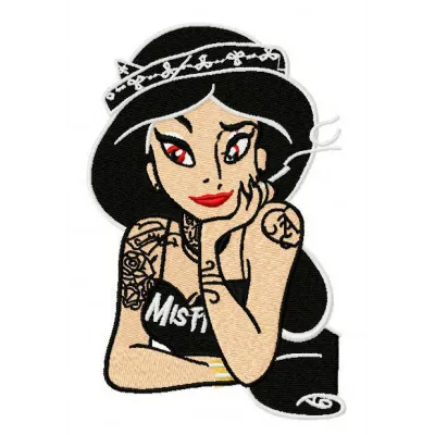 Preview of the Modern Jasmin 2 embroidery design from the Aladdin collection, showcasing intricate floral motifs.