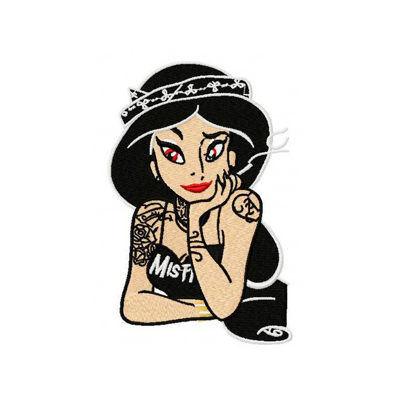 Preview of the Modern Jasmin 2 embroidery design from the Aladdin collection, showcasing intricate floral motifs.