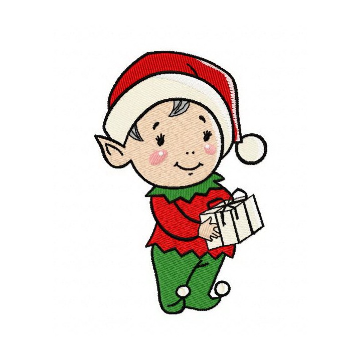Santa's elf embroidery design - Embroidery Design