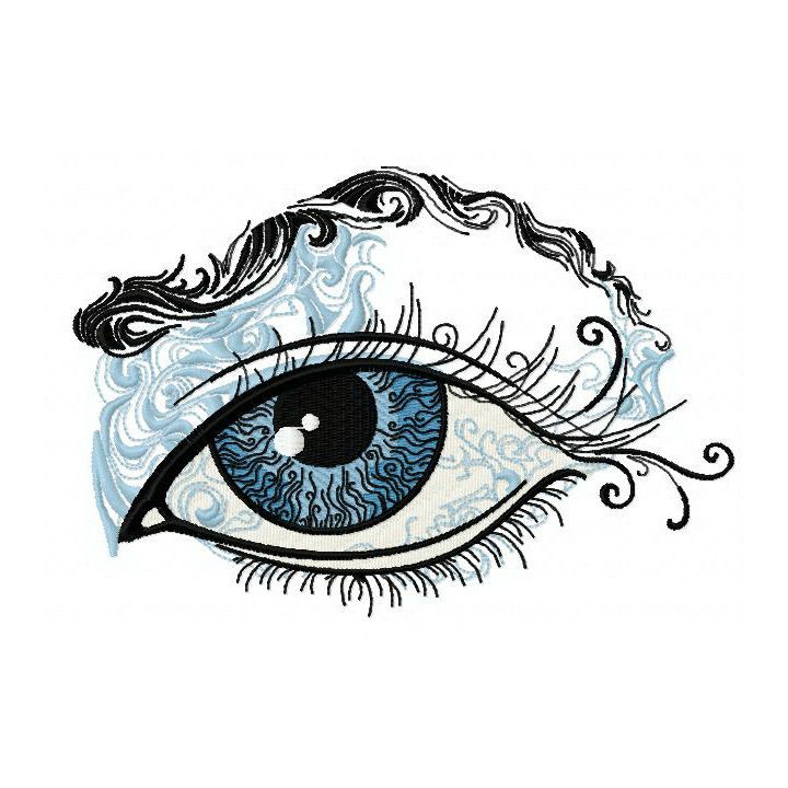 Enchanting eye embroidery design - Embroidery Design