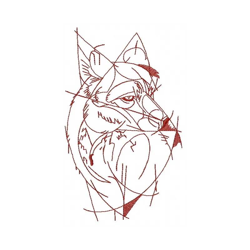 Preview of the Fox 3 embroidery design featuring a charming fox motif, ideal for stitching on various fabrics.