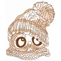 Preview of the Snowy Owl Sweetheart embroidery design, showcasing an adorable owl motif perfect for various projects.