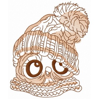 Snowy Owl Sweetheart embroidery design - Embroidery Design