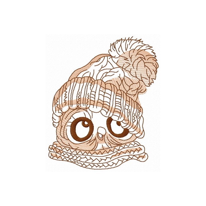 Snowy Owl Sweetheart embroidery design - Embroidery Design