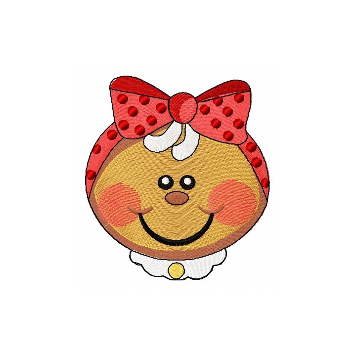 Gingerbread girl 2 embroidery design - Embroidery Design