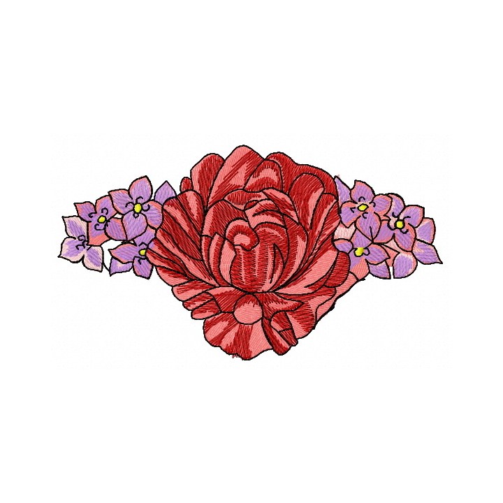 Flower composition 5 embroidery design - Embroidery Design