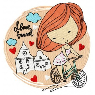 I love travel embroidery design - Embroidery Design