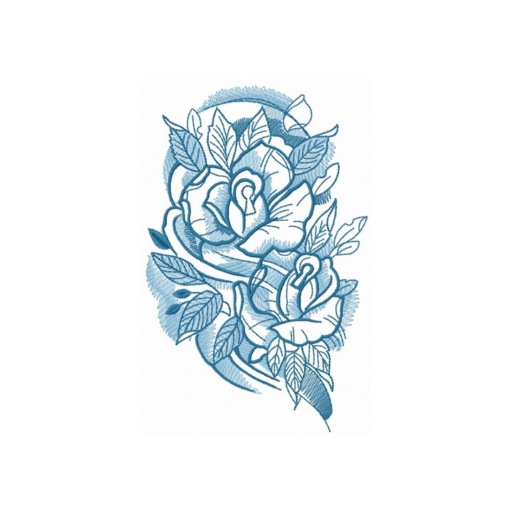 Wrapped roses 2 embroidery design - Embroidery Design