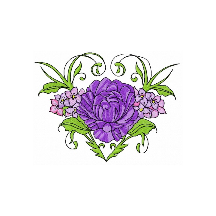 Flower composition 4 embroidery design - Embroidery Design