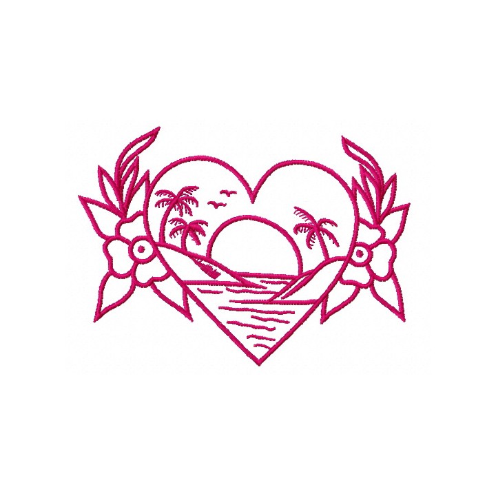 Sunset in my heart 2 embroidery design - Embroidery Design
