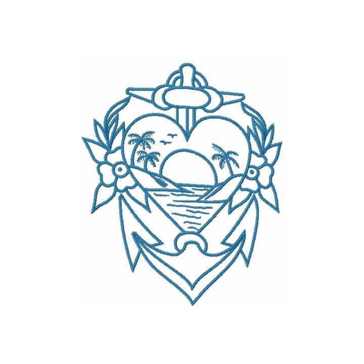 Anchor 8 embroidery design - Embroidery Design