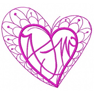 Fancy heart 5 embroidery design - Embroidery Design