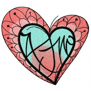 Fancy heart 4 embroidery design - Embroidery Design