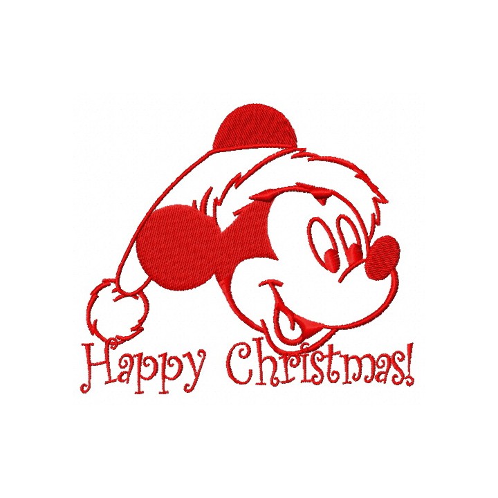 Christmas Mickey Mouse 7 embroidery design - Embroidery Design