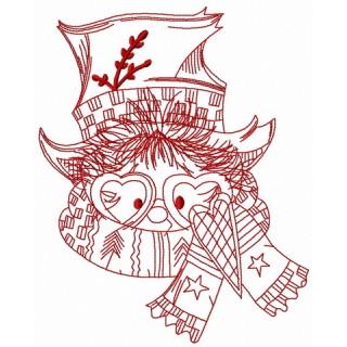 Hedgehog with stylish top hat 3 embroidery design - Embroidery Design