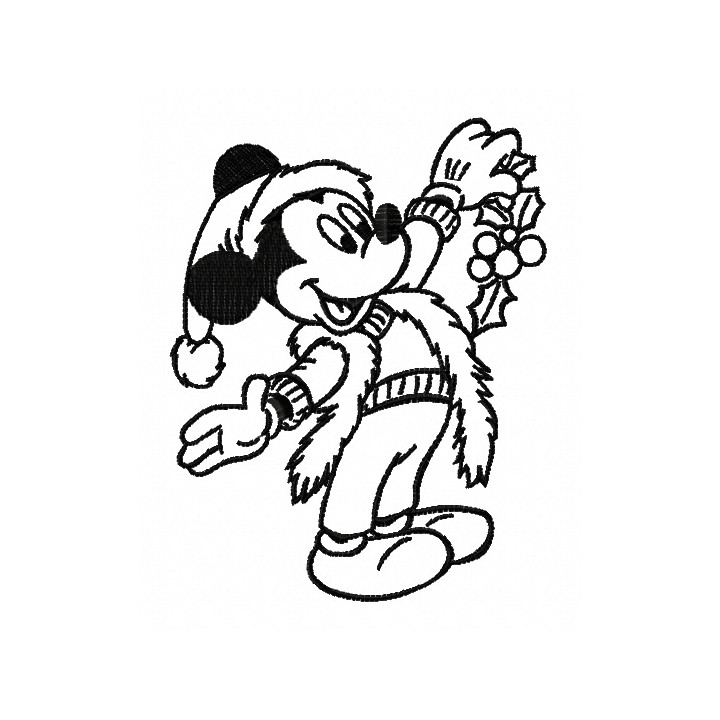 Christmas Mickey Mouse 5 embroidery design - Embroidery Design
