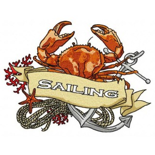 Sailing embroidery design - Embroidery Design