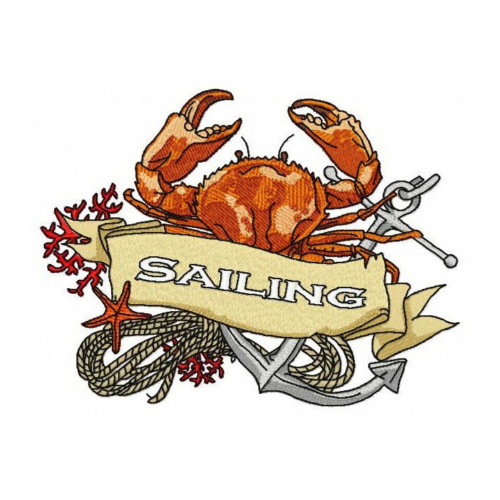 Sailing embroidery design - Embroidery Design