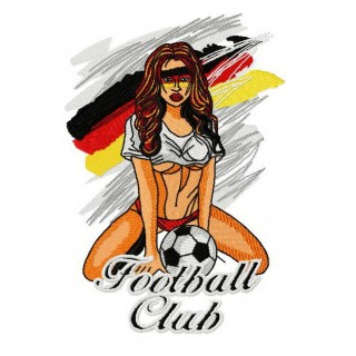 German football fan embroidery design - Embroidery Design