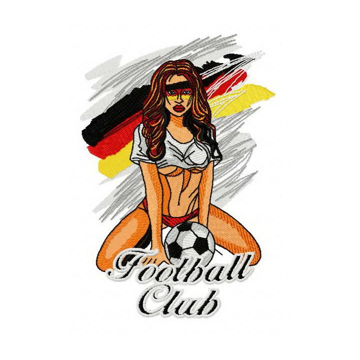German football fan embroidery design - Embroidery Design