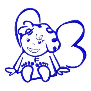 Cute little fairy 6 embroidery design - Embroidery Design