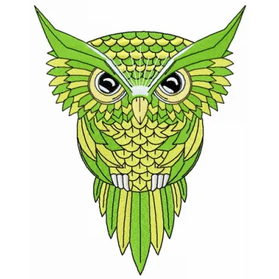 Wise owl 5 embroidery design featuring a charming owl motif, perfect for embellishing various fabric items.