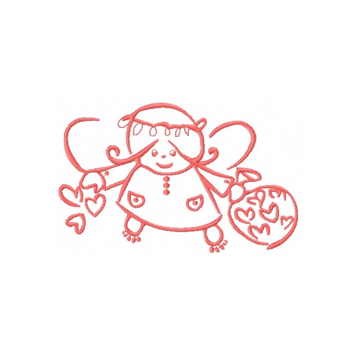 Cute little fairy 2 embroidery design - Embroidery Design