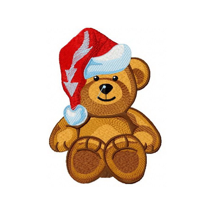 Christmas teddy bear embroidery design - Embroidery Design