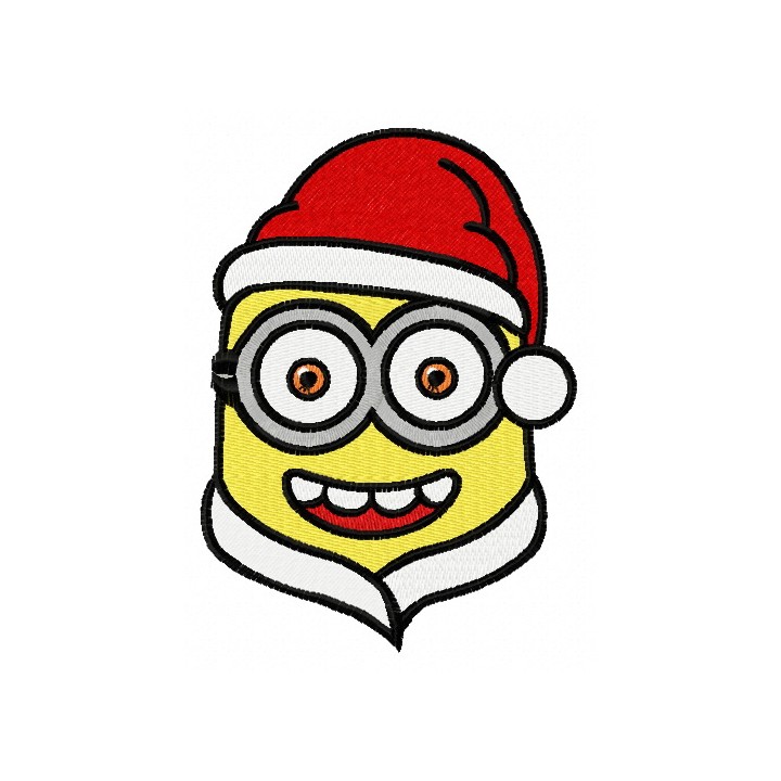 Happy Christmas Minion 2 embroidery design - Embroidery Design