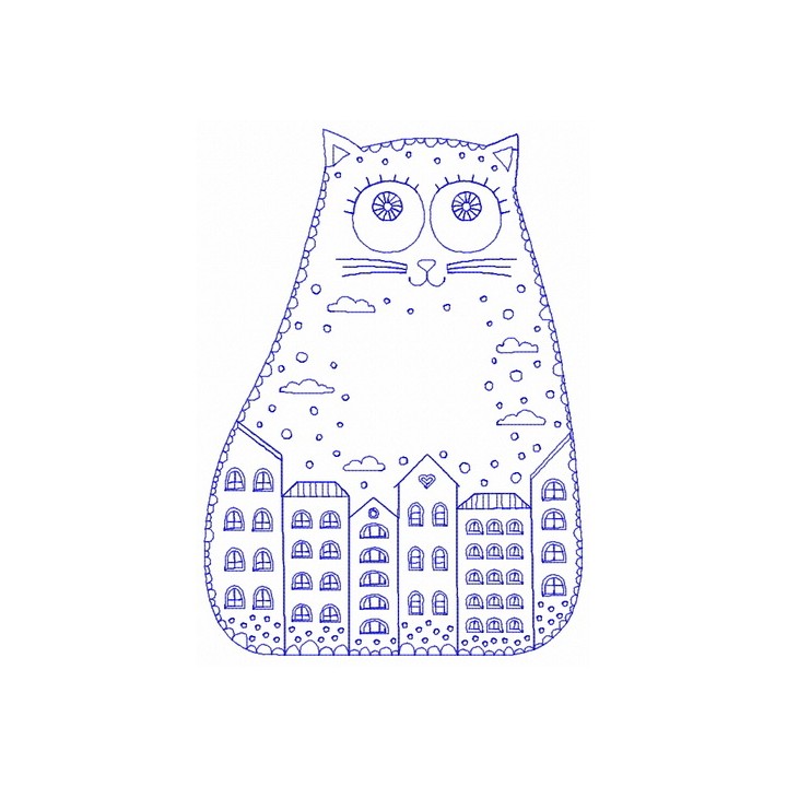 Home is where my cat is 2 embroidery design - Embroidery Design