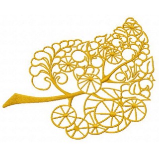 Fallen leaf embroidery design - Embroidery Design