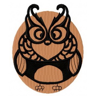 Brown owl embroidery design - Embroidery Design