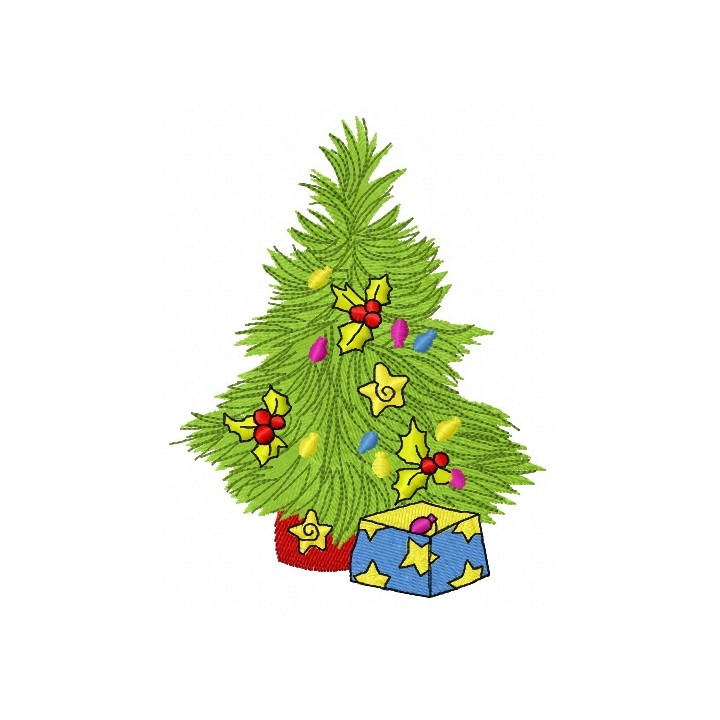 New Year tree 4 embroidery design - Embroidery Design