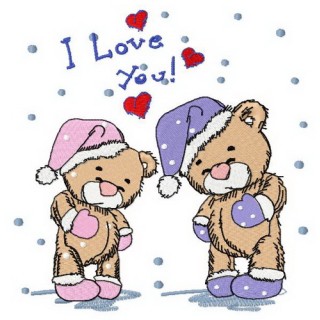 Sleepy bears embroidery design - Embroidery Design