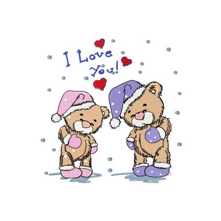 Sleepy bears embroidery design - Embroidery Design