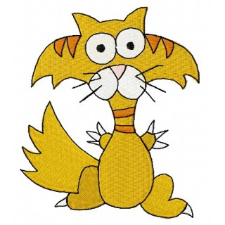 Crazy cat 4 embroidery design - Embroidery Design