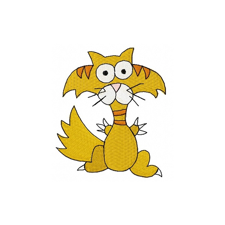 Crazy cat 4 embroidery design - Embroidery Design