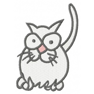 Crazy cat 3 embroidery design - Embroidery Design