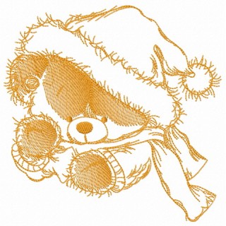 Teddy bear with star 2 embroidery design - Embroidery Design