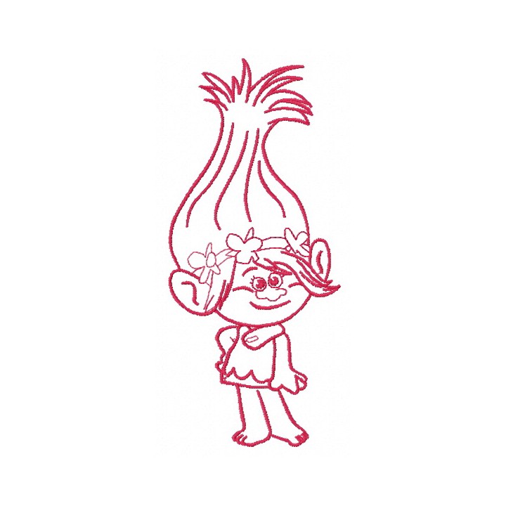 Princess Poppy 4 embroidery design - Embroidery Design