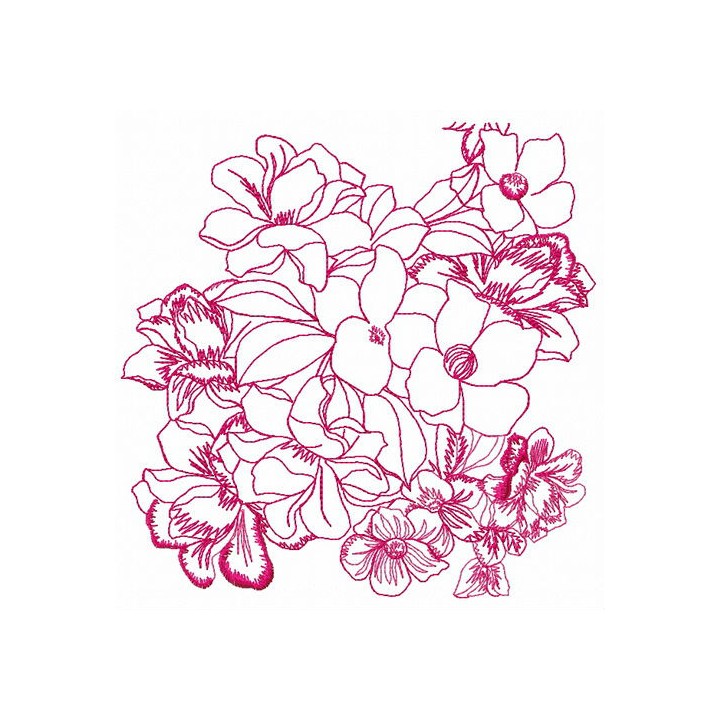 Garden flowers 2 embroidery design - Embroidery Design
