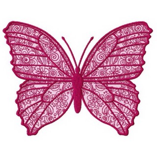 Blooming butterfly embroidery design - Embroidery Design