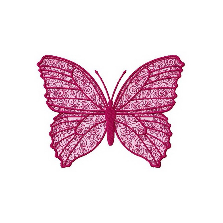 Blooming butterfly embroidery design - Embroidery Design